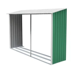 H&J - Houtopslag Haardhout Rek Buiten "alexandre" - 3.38 M² - 302 X 112 X 190 Cm - Grijs