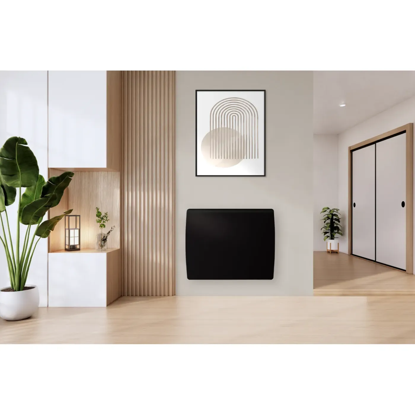 HJM elektrisch radiator Thalie 1000W keramische traagheid zwart