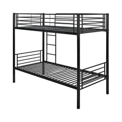 H&j - Stapelbed Twee Eenpersoonsbedden Metaal -adam- Inclusief Lattenbodem - 90 X 190 Cm - Metaal -