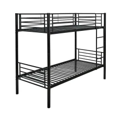 H&j - Stapelbed Twee Eenpersoonsbedden Metaal -adam- Inclusief Lattenbodem - 90 X 190 Cm - Metaal -