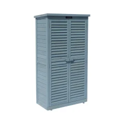 H&J - Tuinkast Houten Tuin Berging -space - 87 X 46,5 X 160 Cm - Blauw Hemelsblauw