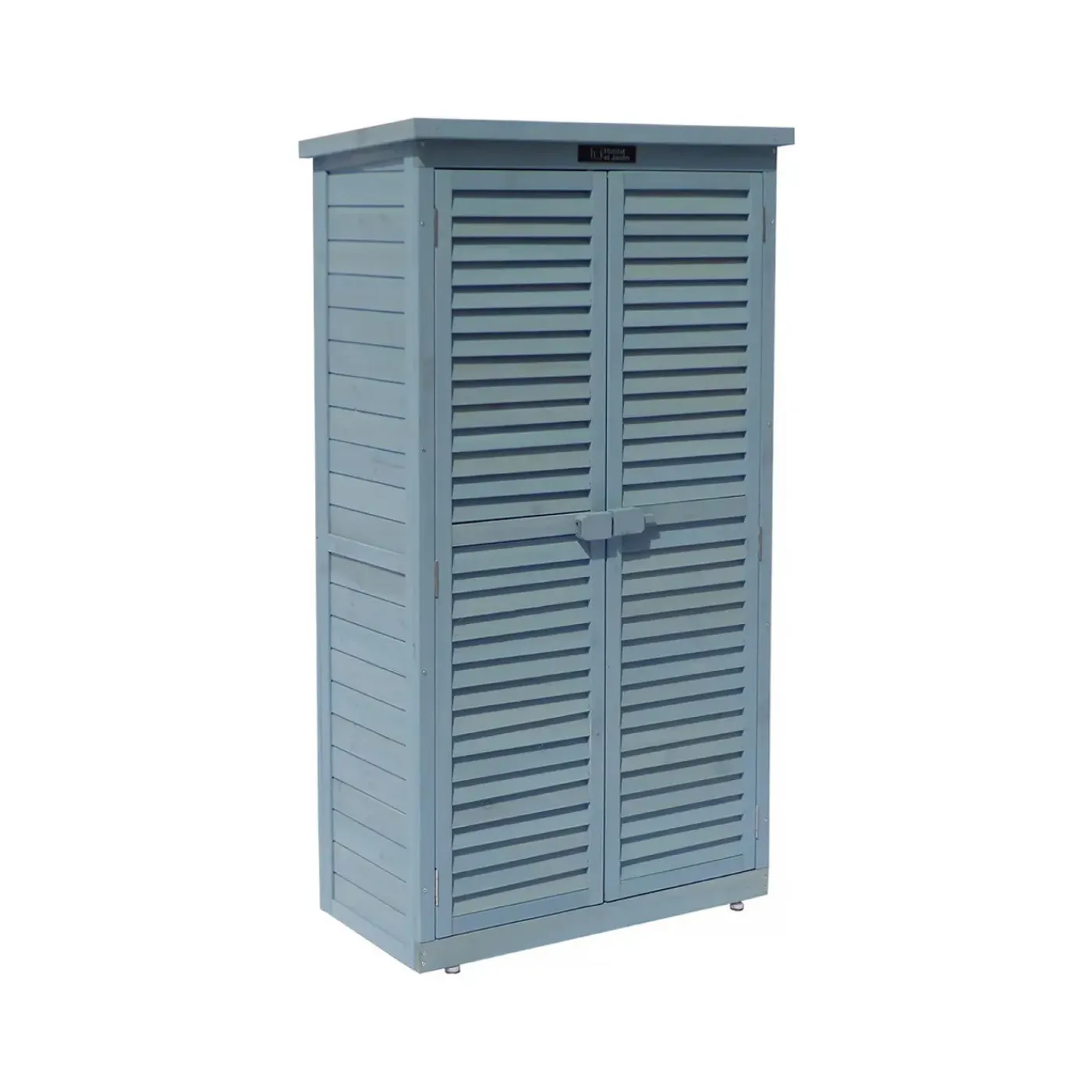 H&J - Tuinkast Houten Tuin Berging -space - 87 X 46,5 X 160 Cm - Blauw Hemelsblauw