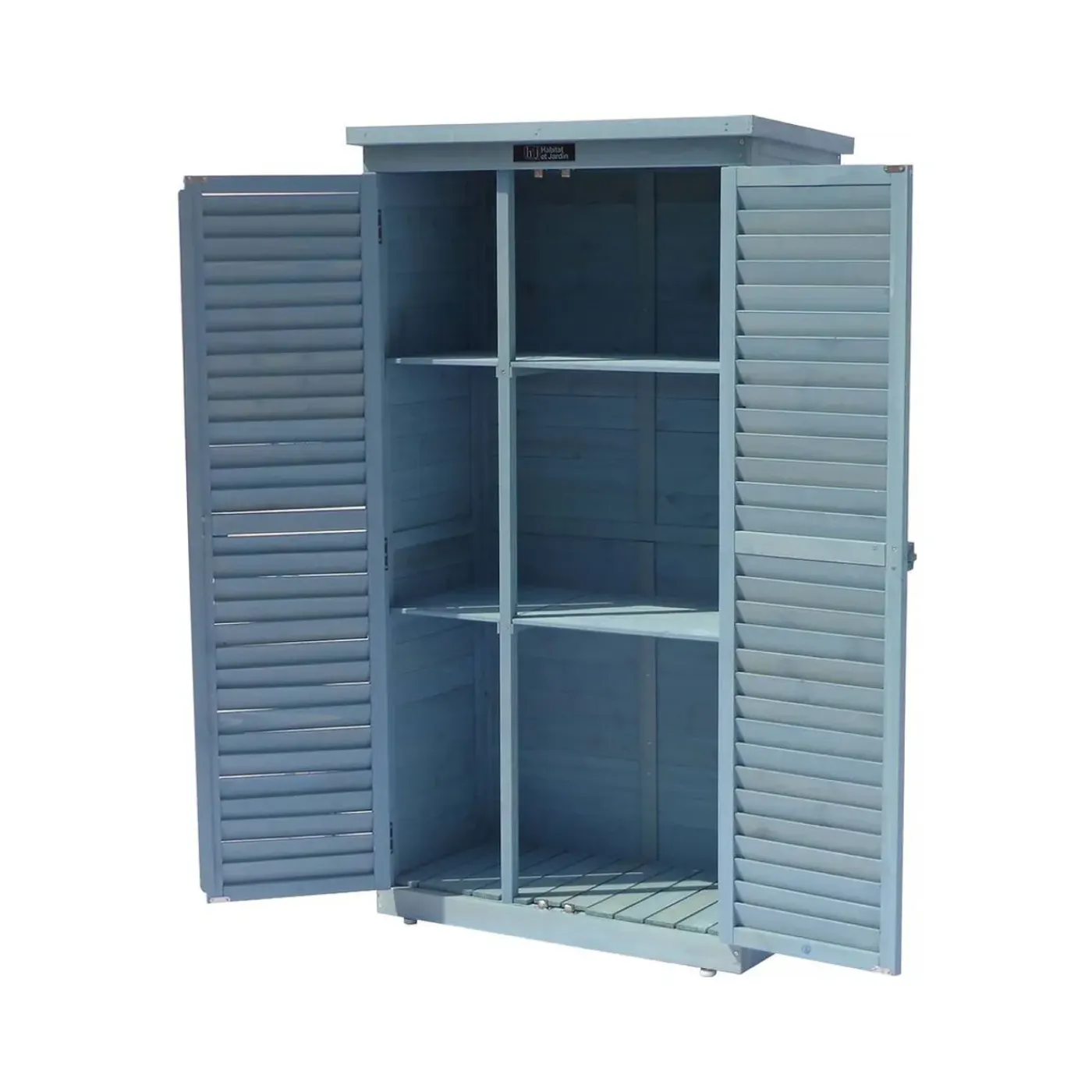 H&J - Tuinkast Houten Tuin Berging -space - 87 X 46,5 X 160 Cm - Blauw Hemelsblauw