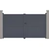 H&j - Tuinpoort Dubbele Poort Aluminium -maurice - 299,5 X 180,9 Cm - Grijs