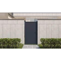 Habitat et Jardin H&j - Tuinpoort Tuindeur Aluminium -marc - 101,2 X 180,9 Cm - Grijs