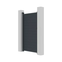 Habitat et Jardin H&j - Tuinpoort Tuindeur Aluminium -marc - 101,2 X 180,9 Cm - Grijs