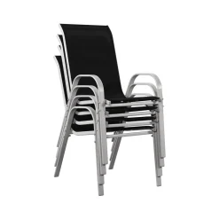 H&j - Tuinset Textileen -cordoba - Phoenix - 6 Zits - Zwart