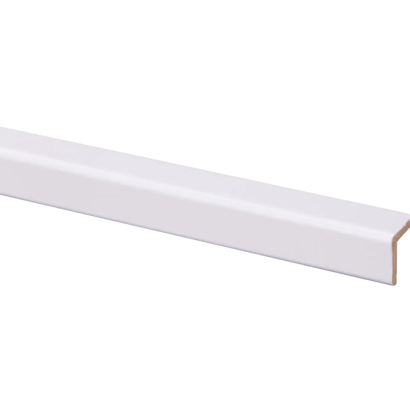Hoeklat MDF wit zelfklevend 21x21mm 260cm