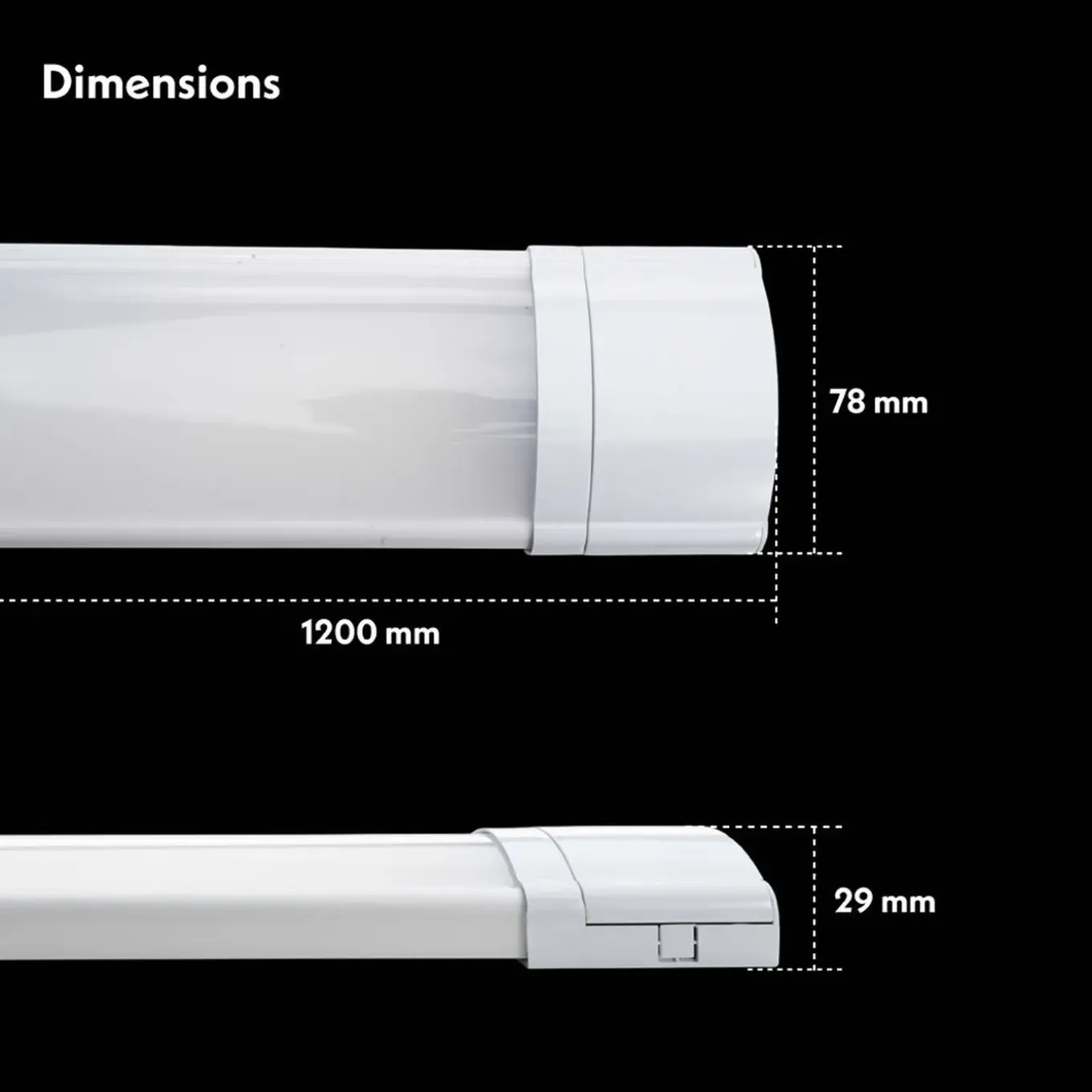 Hoftronic - 4x - Led Batten - 120cm - 40w 5600lm 4000k Neutraal Wit Ip20 Flikkervrij