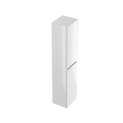 Overig Hoge Badkamerkast Milenio 30cm - Wit Glanzend - Met 2 Deuren - 30x140x27cm
