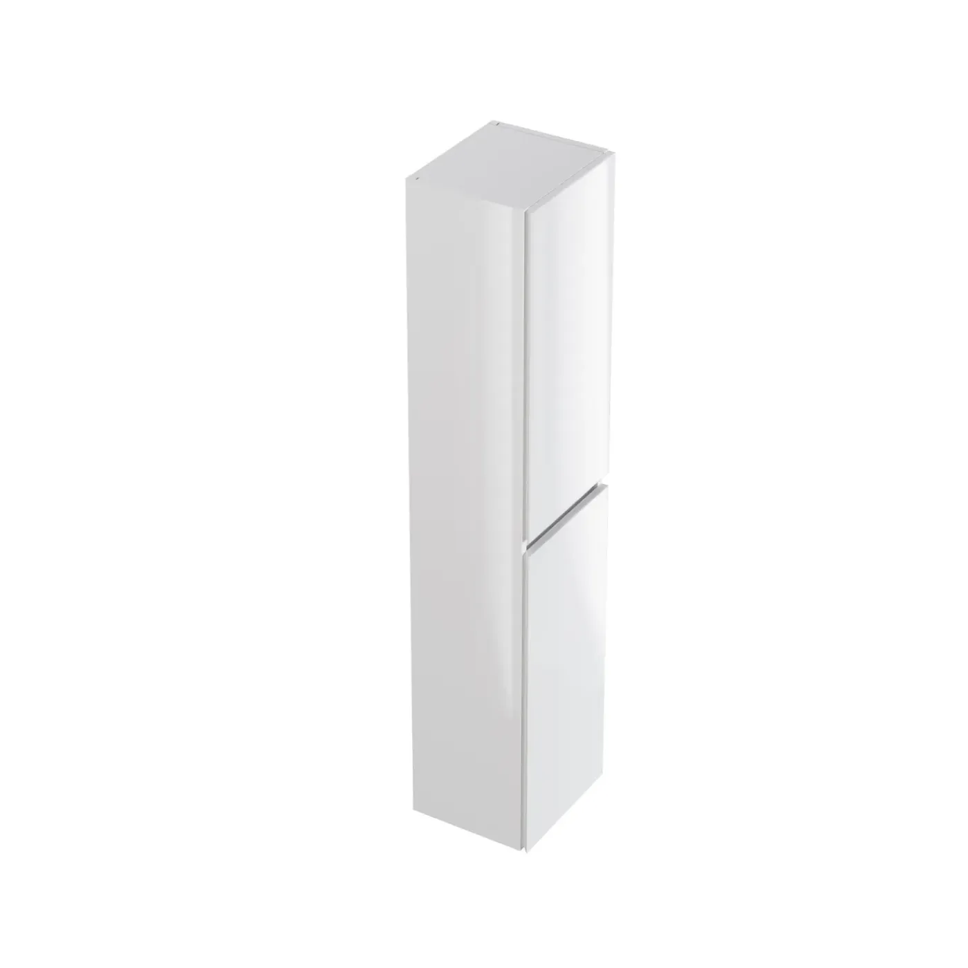 Overig Hoge Badkamerkast Milenio 30cm - Wit Glanzend - Met 2 Deuren - 30x140x27cm