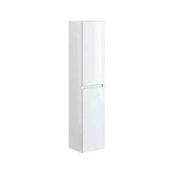 Overig Hoge Badkamerkast Milenio 30cm - Wit Glanzend - Met 2 Deuren - 30x140x27cm
