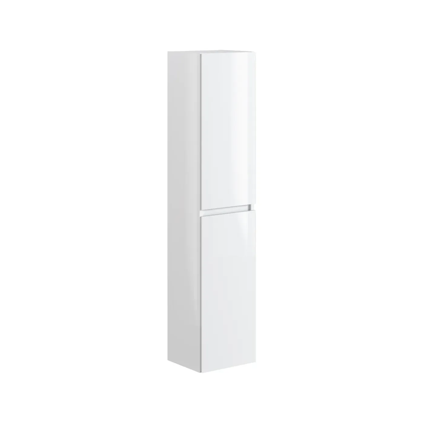 Overig Hoge Badkamerkast Milenio 30cm - Wit Glanzend - Met 2 Deuren - 30x140x27cm