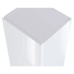 Overig Hoge Badkamerkast Milenio 30cm - Wit Glanzend - Met 2 Deuren - 30x140x27cm