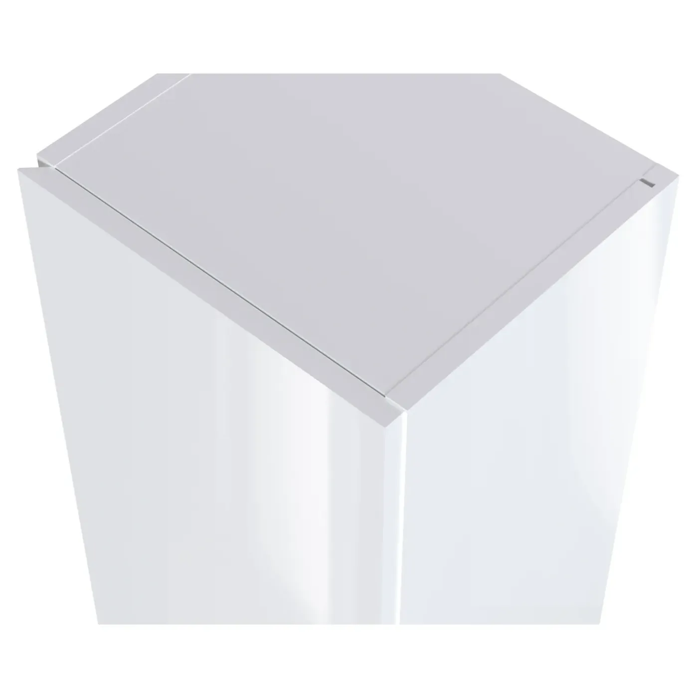 Overig Hoge Badkamerkast Milenio 30cm - Wit Glanzend - Met 2 Deuren - 30x140x27cm