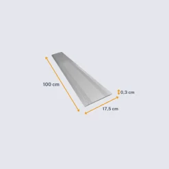 Homecare Innovation - Drempelvervanger - Metaal - 3 X 100 X 1000 Mm - Aluminium