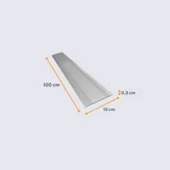 Homecare Innovation - Drempelvervanger - Metaal - 3 X 150 X 1000 Mm - Aluminium