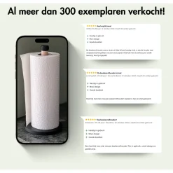 Home 3d - Keukenrolhouder Basic - Beukenhout - Zwart