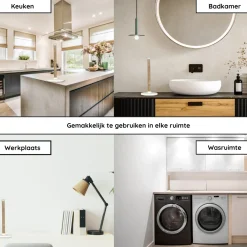 Home 3D - Keukenrolhouder Basic - Beukenhout - Wit