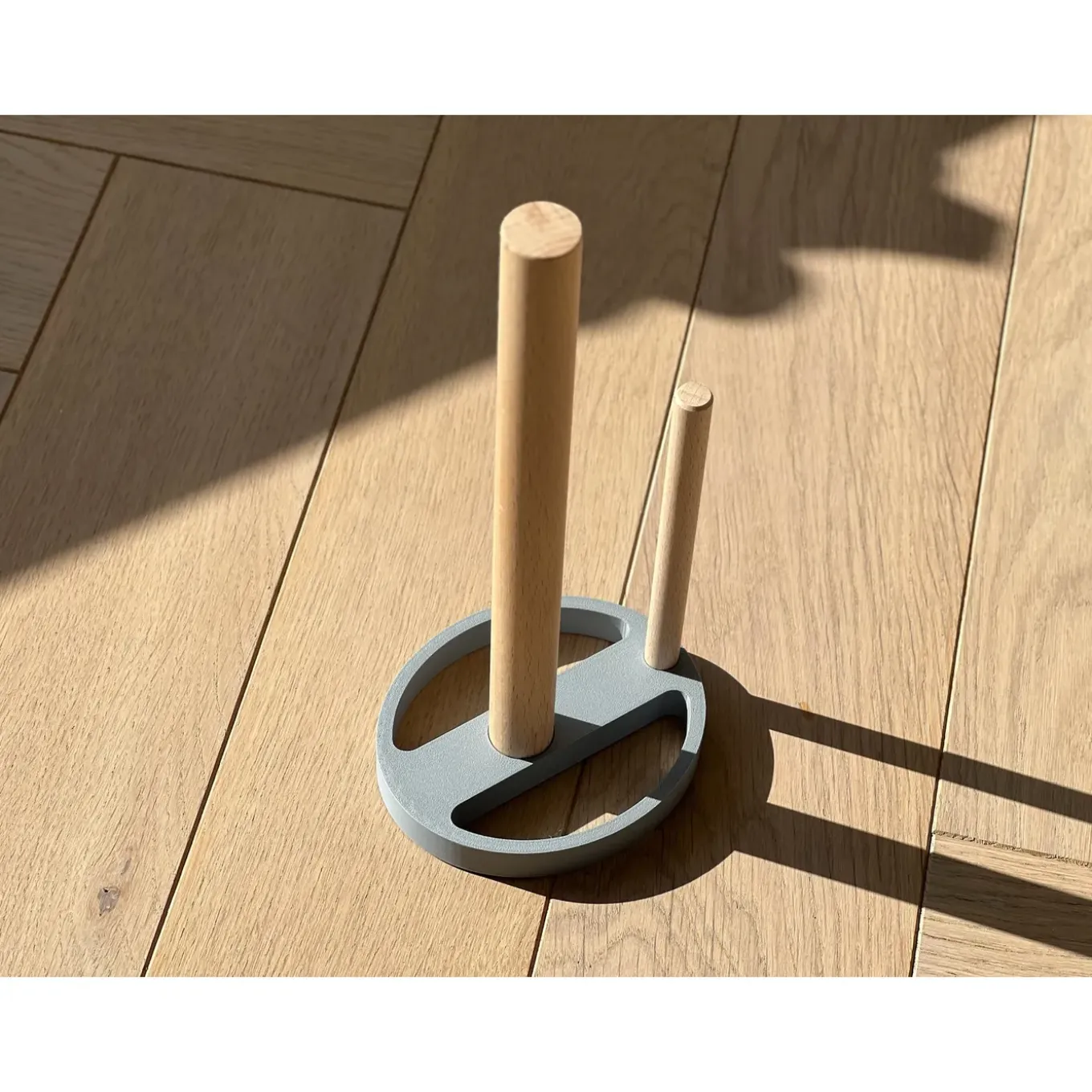 Home 3d - Keukenrolhouder Premium - Beukenhout - Grijs
