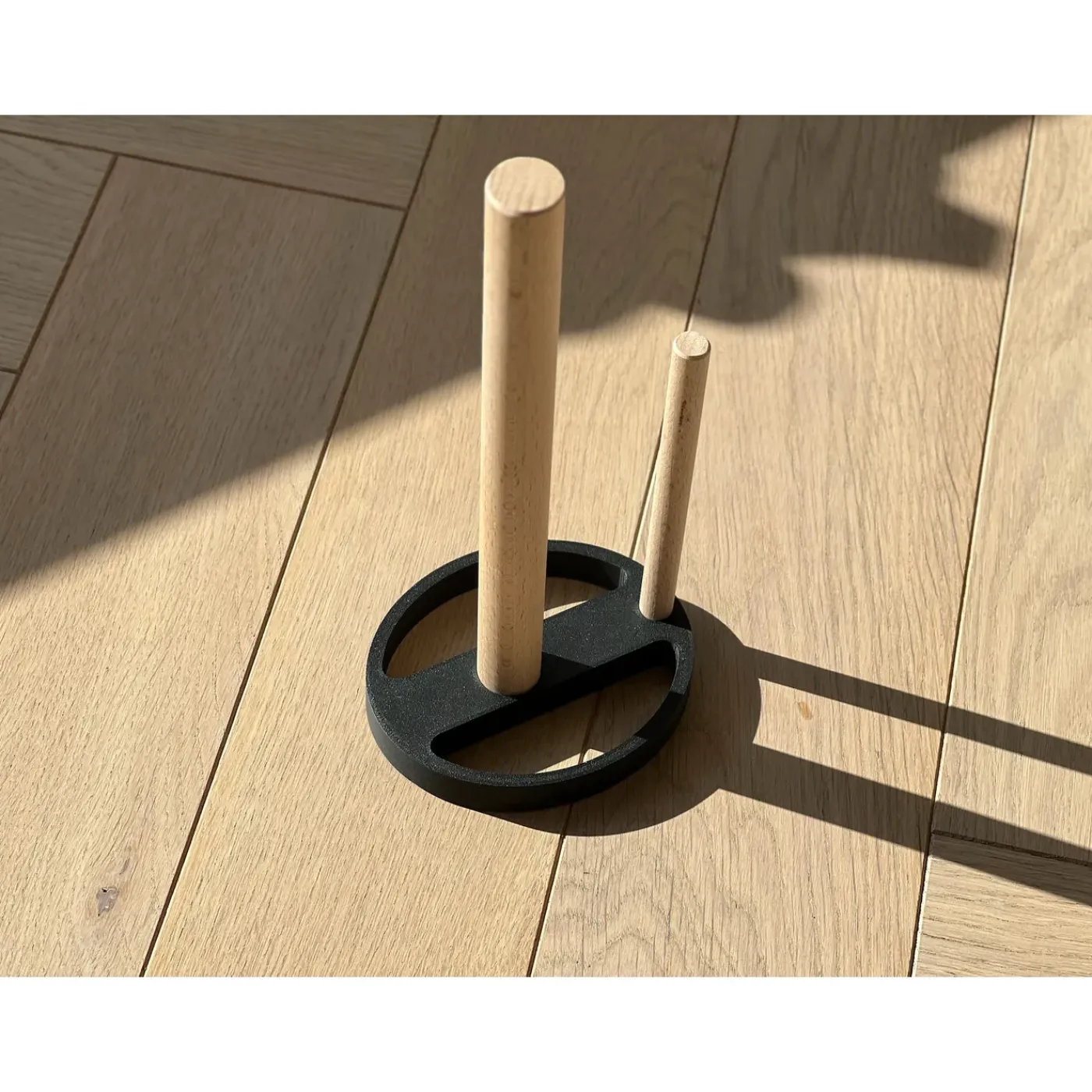 Home 3D - Keukenrolhouder Premium - Beukenhout - Zwart