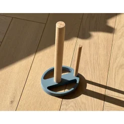 Home 3D - Keukenrolhouder Premium - Beukenhout - Blauw