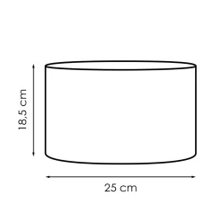 Home Sweet Home Lampenkap Canvas Antraciet - B:25xd:25xh:19cm