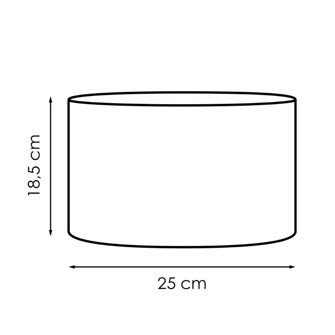 Home Sweet Home Lampenkap Canvas Antraciet - B:25xd:25xh:19cm