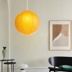 Home Sweet Home Lampenkap Lampion - Papier - Oranje - D40cm - H40cm - E27