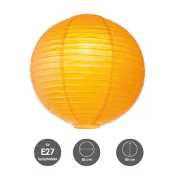 Home Sweet Home Lampenkap Lampion - Papier - Oranje - D40cm - H40cm - E27