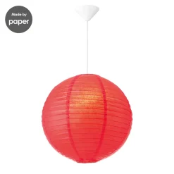 Home Sweet Home Lampenkap Lampion - Papier - Rood - D40cm - H40cm - E27