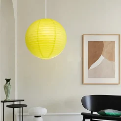 Home Sweet Home Lampenkap Lampion - Papier - Groen - D40cm - H40,5cm - E27