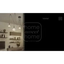 Home Sweet Home plafondkap beton ⌀12cm 5 lichts