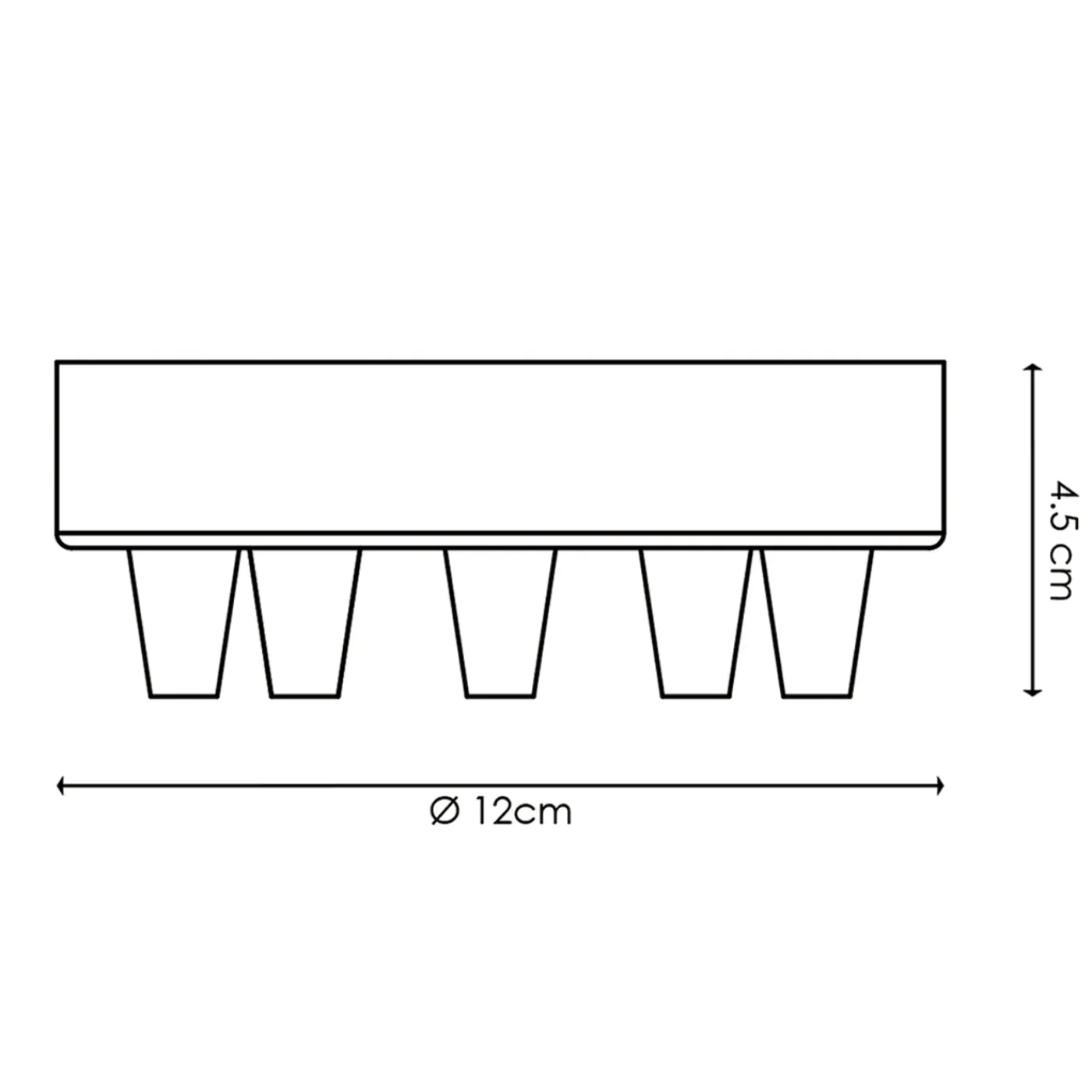 Home Sweet Home plafondkap beton ⌀12cm 5 lichts