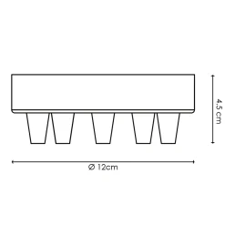 Home Sweet Home Plafondkap - Zwart - 12cm - 5L