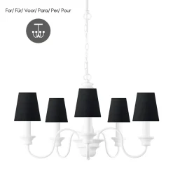 Home Sweet Home Stoffen Lampenkap Black - 11 X 7 X 11 Cm