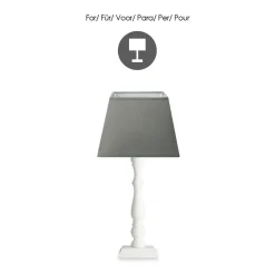Home Sweet Home Stoffen Lampenkap Dark Grey - 20 X 20 X 14 Cm