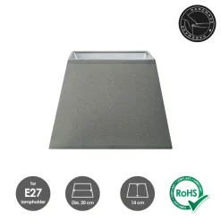 Home Sweet Home Stoffen Lampenkap Dark Grey - 20 X 20 X 14 Cm