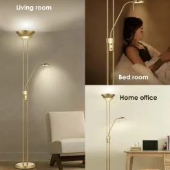 Home Sweet Home vloerlamp Uplight goud R7S 8W G9 3W