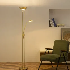 Home Sweet Home vloerlamp Uplight goud R7S 8W G9 3W