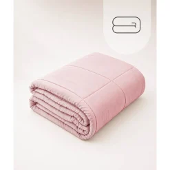 HOOMstyle Bedsprei - Wasbaar dekbed zonder overtrek - Zomer 100 g/m² - 180x220cm - Potpourri Roze