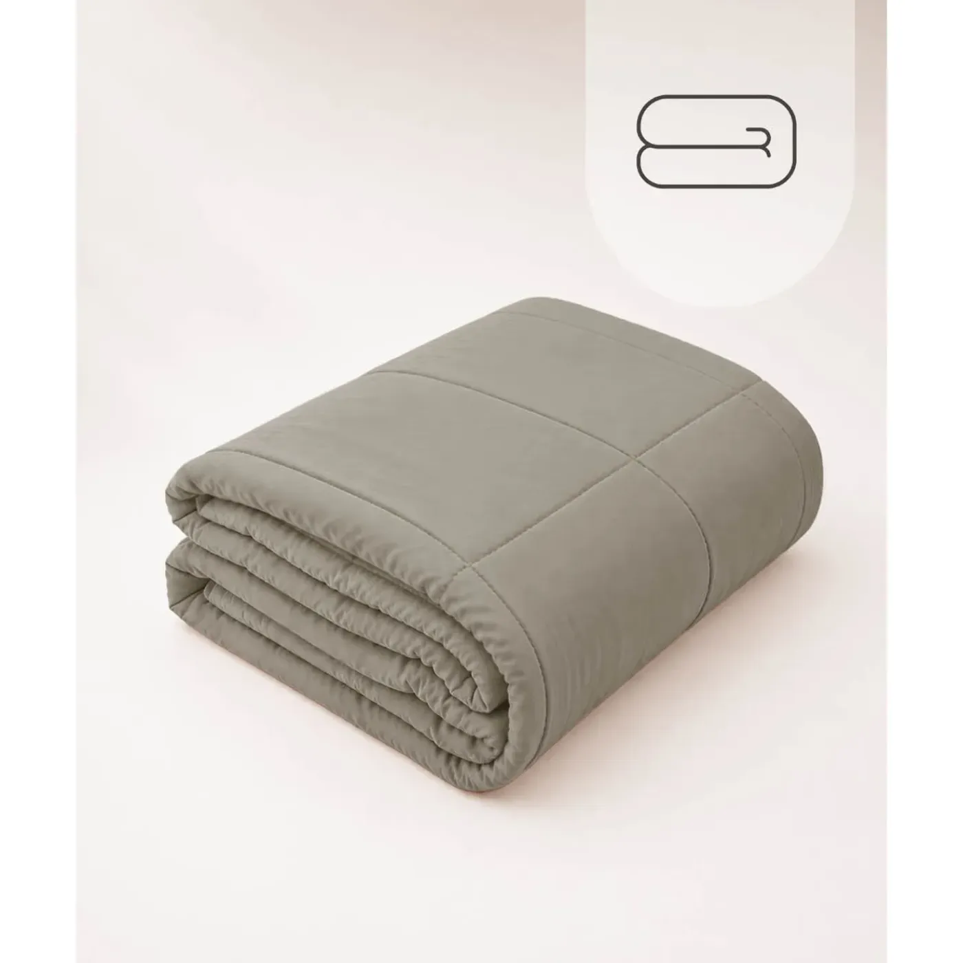 HOOMstyle Bedsprei - Wasbaar dekbed zonder overtrek - Zomer 100 g/m² - 180x220cm - Taupe