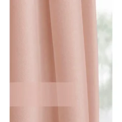 HOOMstyle Kant en Klaar Gordijn Amber - Verduisterend - Met Ringen - 140x270cm - Roze / Licht Roze