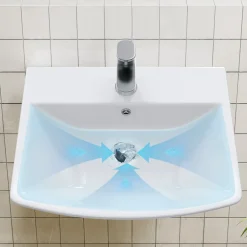 Horow - Badkamer Waskom - Keramiek Serie - Wit - 48x42x13 Cm