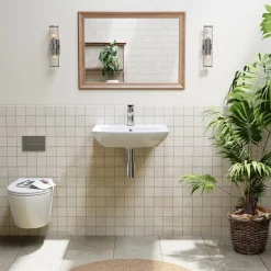 Horow - Badkamer Waskom - Keramiek Serie - Wit - 48x42x13 Cm