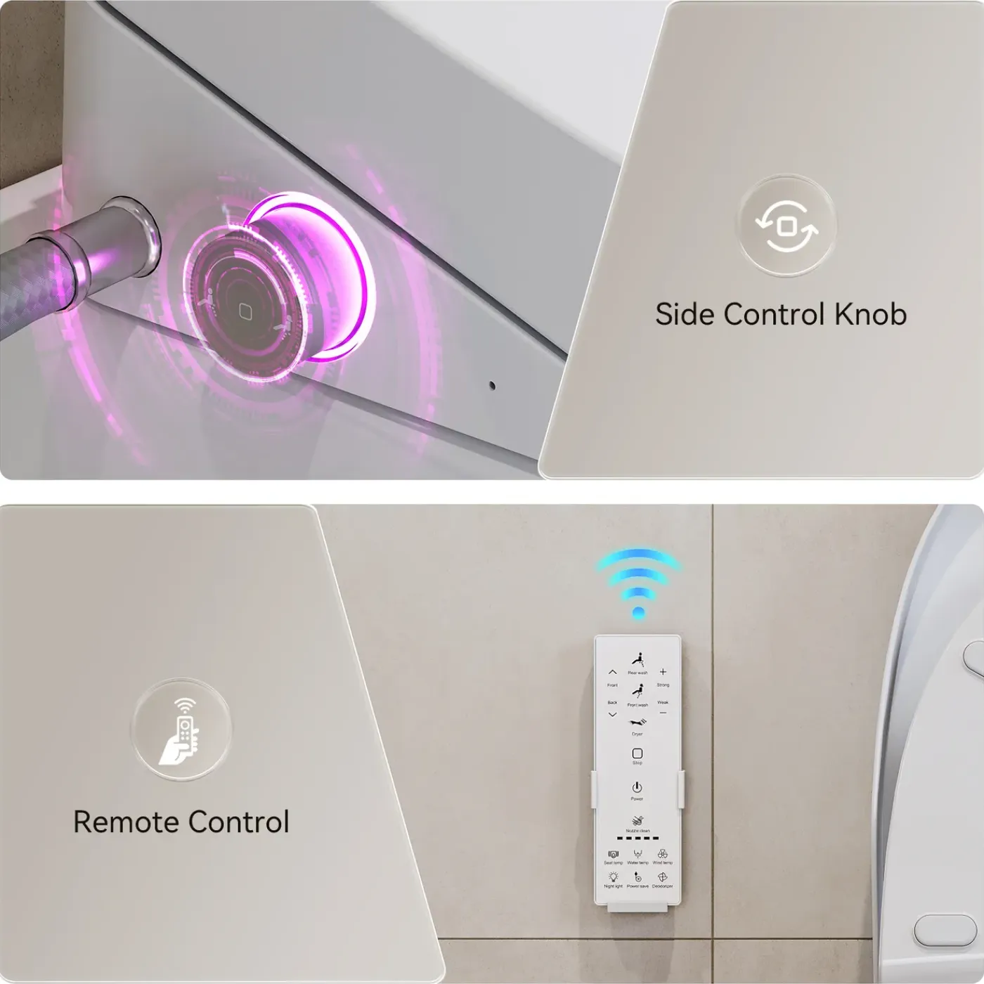 HOROW Bidet Wc-bril - Douchewc - Japans Toilet - Zit- En Ladydouche - Verwarmde Zitting