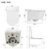 HOROW Douche Wc Japans Toilet - Randloos Wandtoilet Met Bidet & Geurafzuiging - Wit