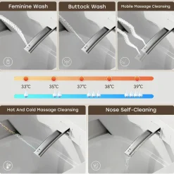 HOROW Douche Wc Japans Toilet - Randloos Wandtoilet Met Bidet & Geurafzuiging - Wit
