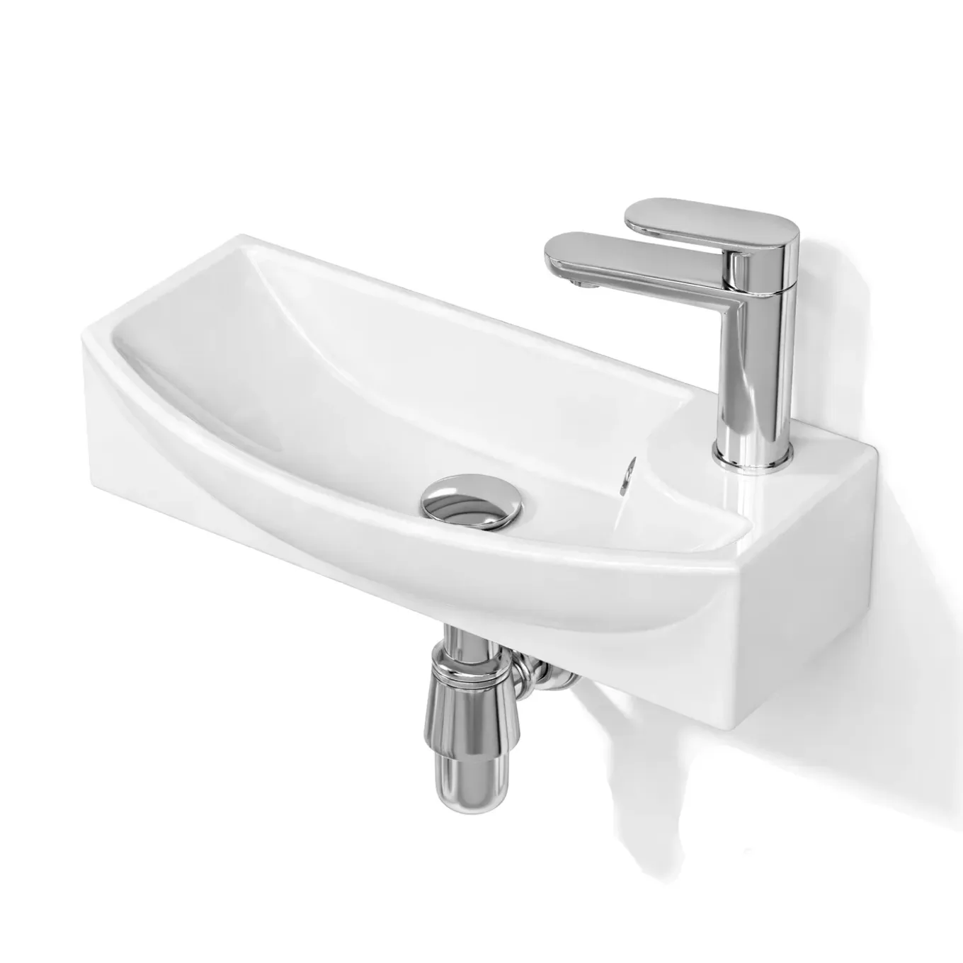 Horow Fontein - Wandfontein - Keramiek - 45x22x13 Cm - Wit