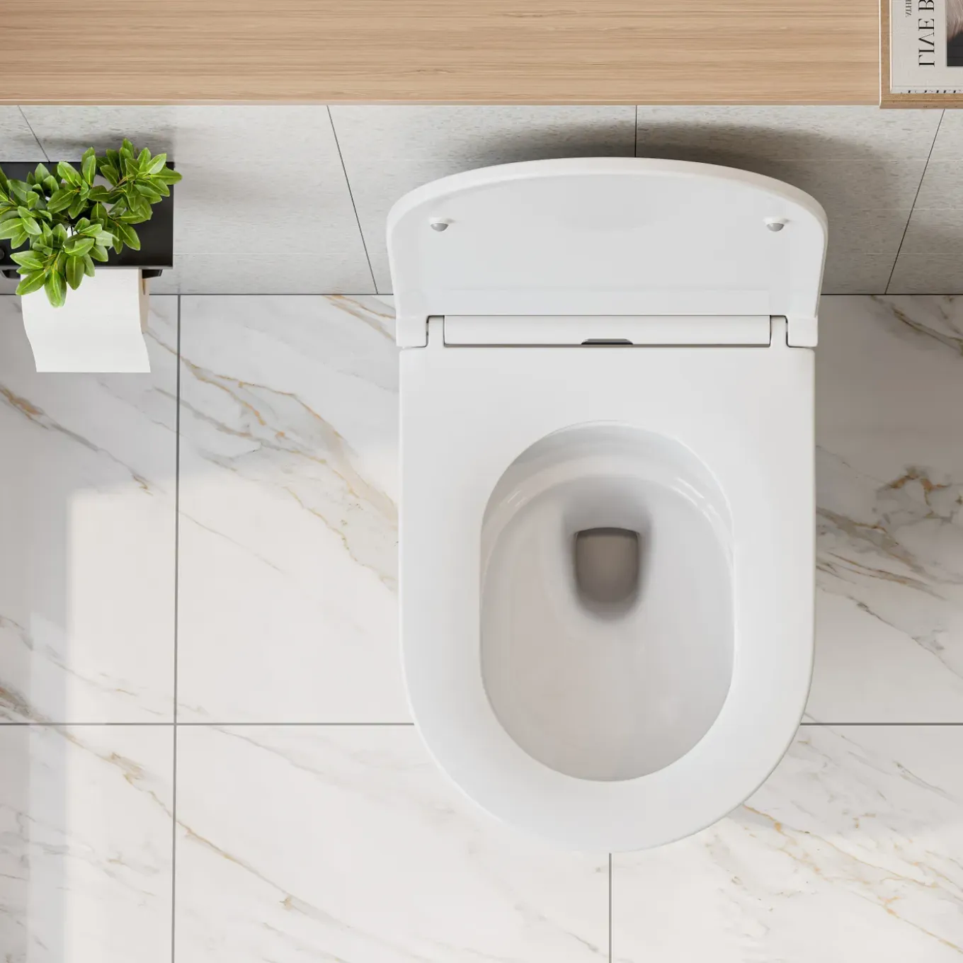 Horow Hangtoilet - Randloos - Diepspoel - Keramiek - Vuilafstotend - Wit